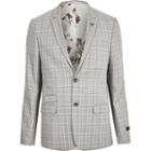 River Island Mens Big And Tall Check Suit Jacket