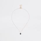 River Island Womens Gold Tone Rhinestone Pendant Necklace