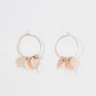 River Island Womens Flower Hoop Earrings