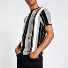 River Island Mens Aztec Stripe Printed Slim Fit T-shirt