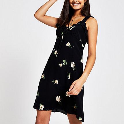 River Island Womens Floral Ruffle Dress