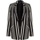 River Island Womens Monochrome Striped Blazer