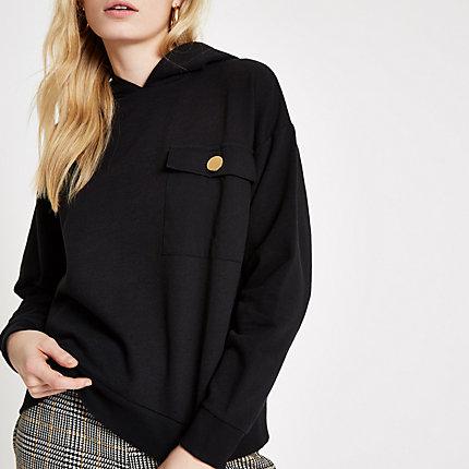River Island Womens Chest Pocket Hoodie
