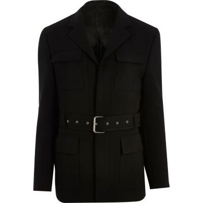 River Island Mens Belted Slim Jacket
