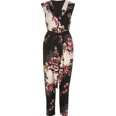 River Island Womens Floral Print Tailored Jumpsuit