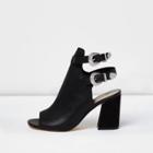 River Island Womens Western Double Buckle Shoe Boots
