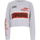 River Island Womens Print Cropped Long Sleeve T-shirt