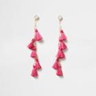 River Island Womens Multi Tassel Drop Earrings