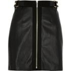 River Island Womens Zip Front A-line Mini Skirt