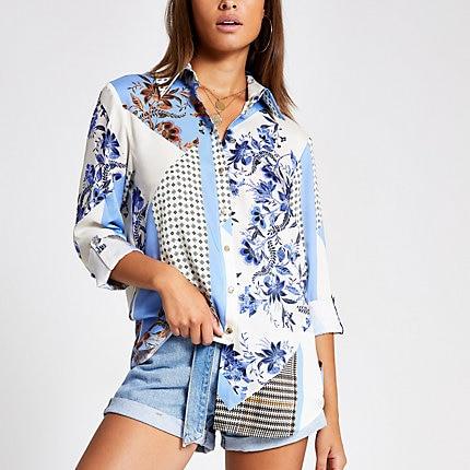 River Island Womens Print Boyfriend Shirt