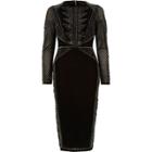 River Island Womens Embellished Long Sleeve Bodycon Dress