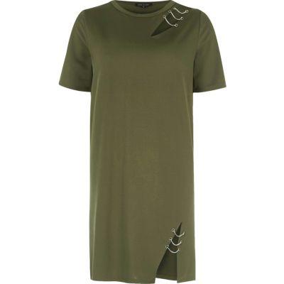 River Island Womens Chain Cut Out T-shirt Dress