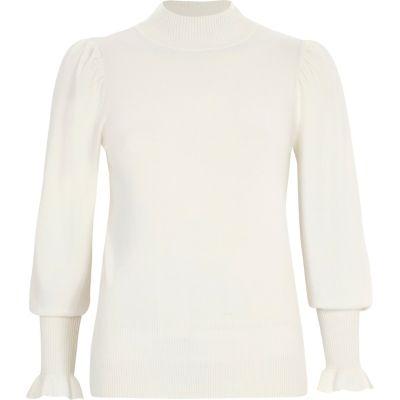River Island Womens Puff Sleeve High Neck Jumper