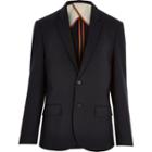River Island Mensnavy Jersey Slim Blazer