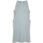 River Island Womens Denim Lace-up Sides Mini Dress