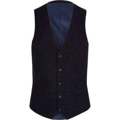 River Island Mens Scratch Suit Waistcoat