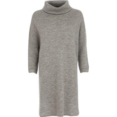 River Island Oversize Cowl Neck Knitted Dress