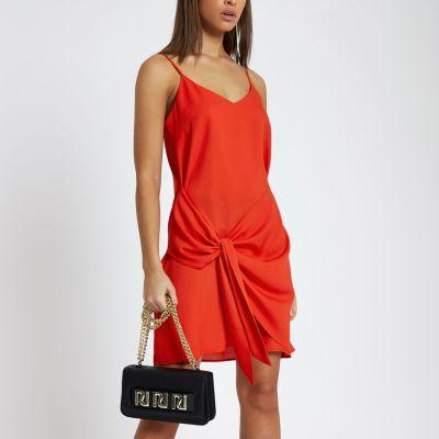 River Island Womens Tie Front Mini Slip Dress