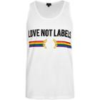 River Island Mens White 'love Not Labels' Pride Slim Fitk