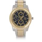 River Island Womens Gold And Silver Tone Coin Edge Watch