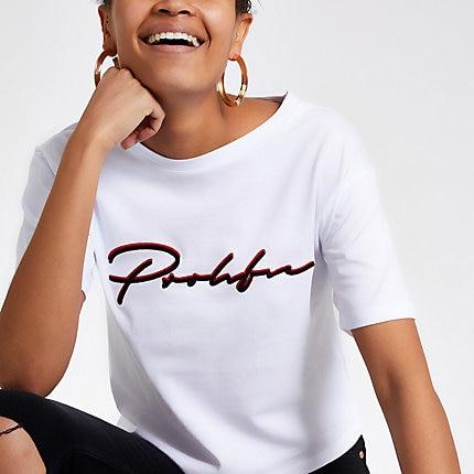 River Island Womens White 'prolific' Crop Top