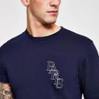 River Island Mens 'paris' Embroidered Slim Fit T-shirt