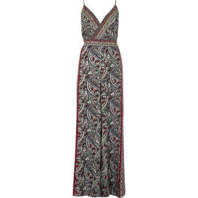 River Island Womens Paisley Print Jumpsuit