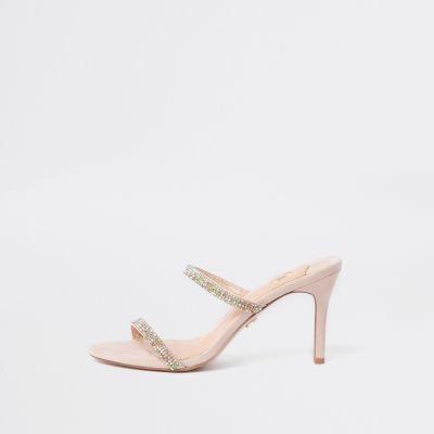River Island Womens Barely There Slip On Stiletto Mule