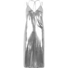 River Island Womens Silver Lam Slip Dress