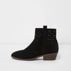 River Island Womens Laser Cut Suede Western Ankle Boots