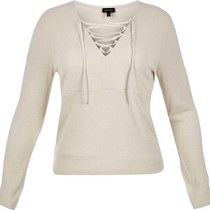 River Island Womens Ri Plus Lace-up Top