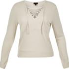 River Island Womens Ri Plus Lace-up Top