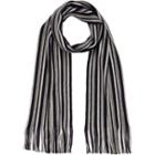 River Island Mensblue Striped Tasselled Scarf