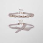 River Island Womens Bow Embellished Ribbon Choker Set