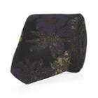 River Island Mensblack Metallic Pattern Tie