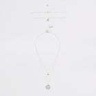 River Island Womens Silver Colour Crystal Drop Layered Necklace