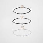 River Island Womens Plaited Turquoise Stone Choker Set