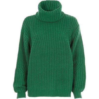 River Island Womens Chunky Knit Roll Neck Jumper