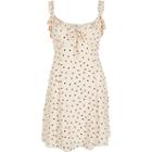 River Island Womens Petite Spot Frill Cami Dress