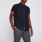 River Island Mens Rolled Short Sleeve Oxford Shirt