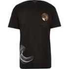 River Island Mensblack Spirograph Print T-shirt