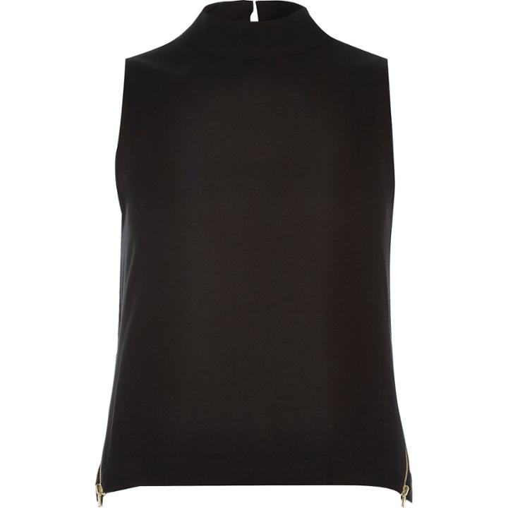 River Island Womens Zip Side Sleeveless Top