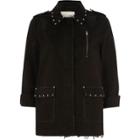 River Island Womens Distressed Studded Army Jacket