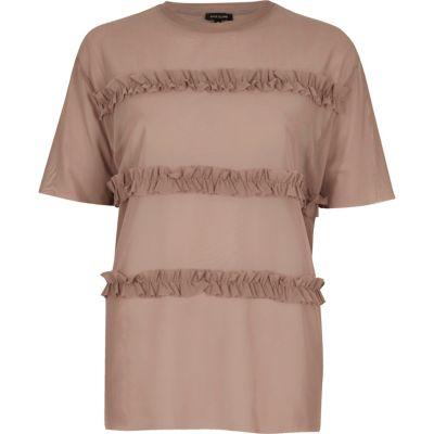 River Island Womens Layered Frill T-shirt