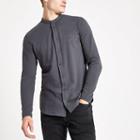 River Island Mens 'r96' Muscle Fit Grandad Shirt