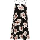 River Island Womens Floral Cross Strap Slip Dress