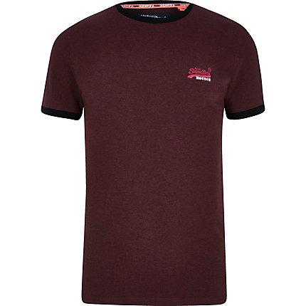 River Island Mens Superdry Orange Label T-shirt