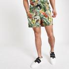 Mens Hype Tropical Print Swim Trunks
