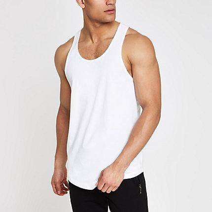 River Island Mens White Racer Backk