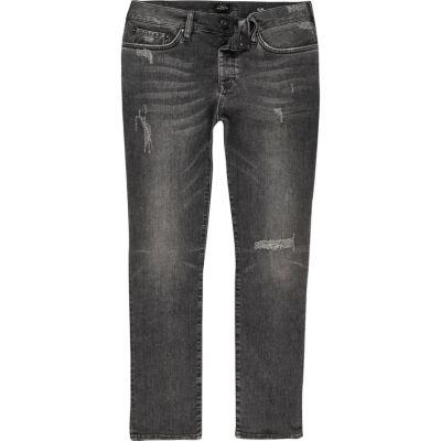 River Island Mens Distressed Dylan Slim Fit Jeans
